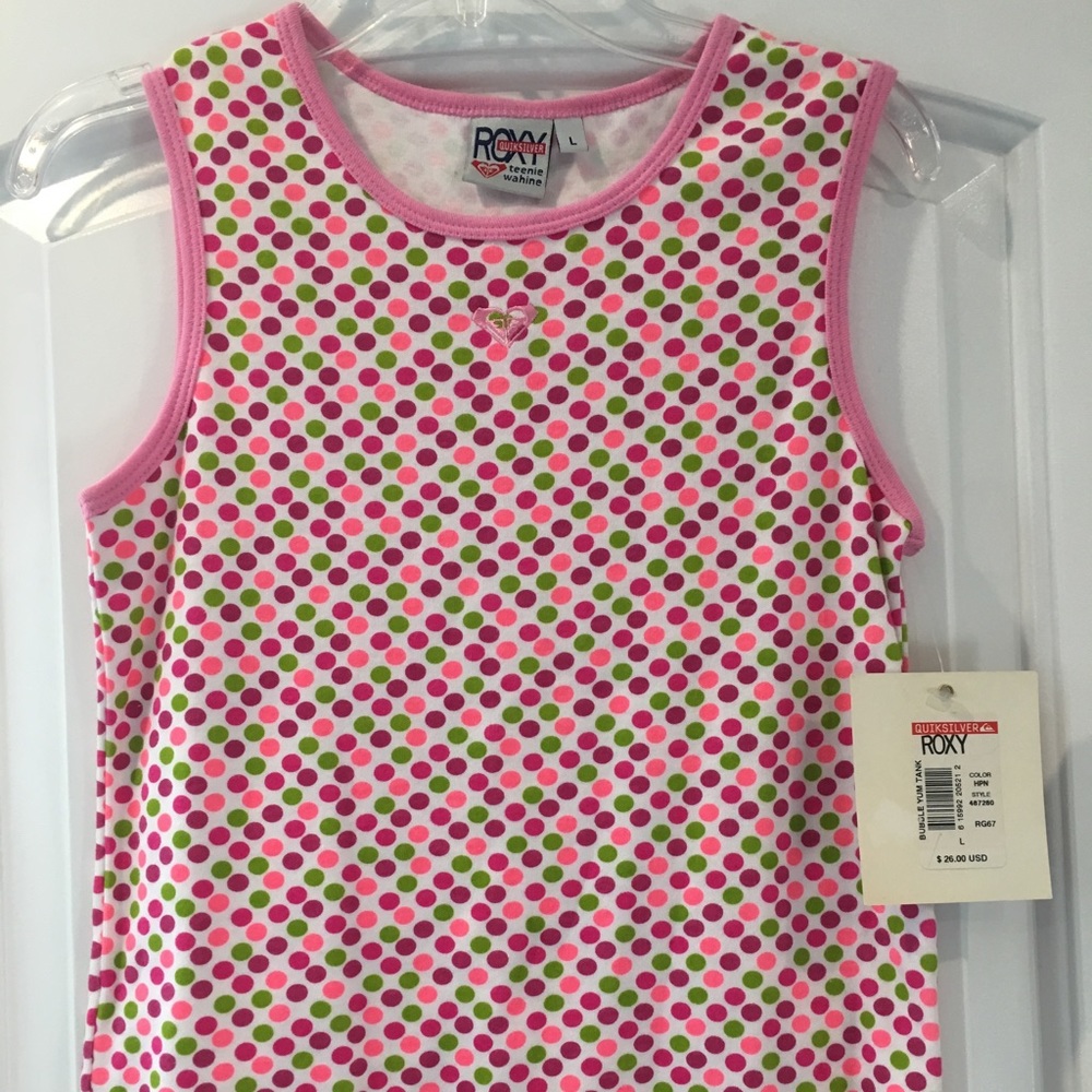 (4/$10) Roxy Teenie Wahine Bubble Yum Tank NWT